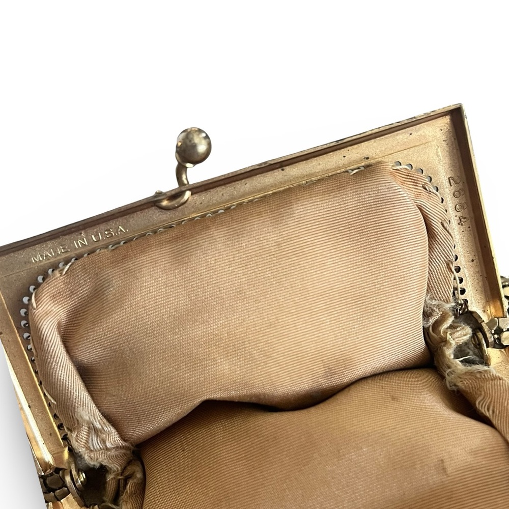 Gold Tone Metal Mesh Coin Purse by Whiting & Davis - Picture 5 of 6